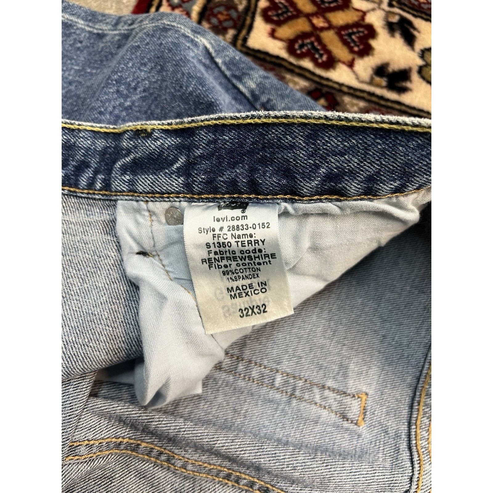 Levi's Levi's 512 Slim Tapered Blue Jeans Medium Wash 33x32 SAMPLE Size US 33 - 5 Thumbnail