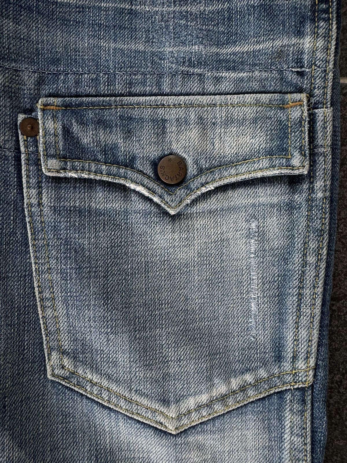 Japanese Brand Vintage Bartack Cargo Carpenter Jeans Size US 33 - 5 Thumbnail