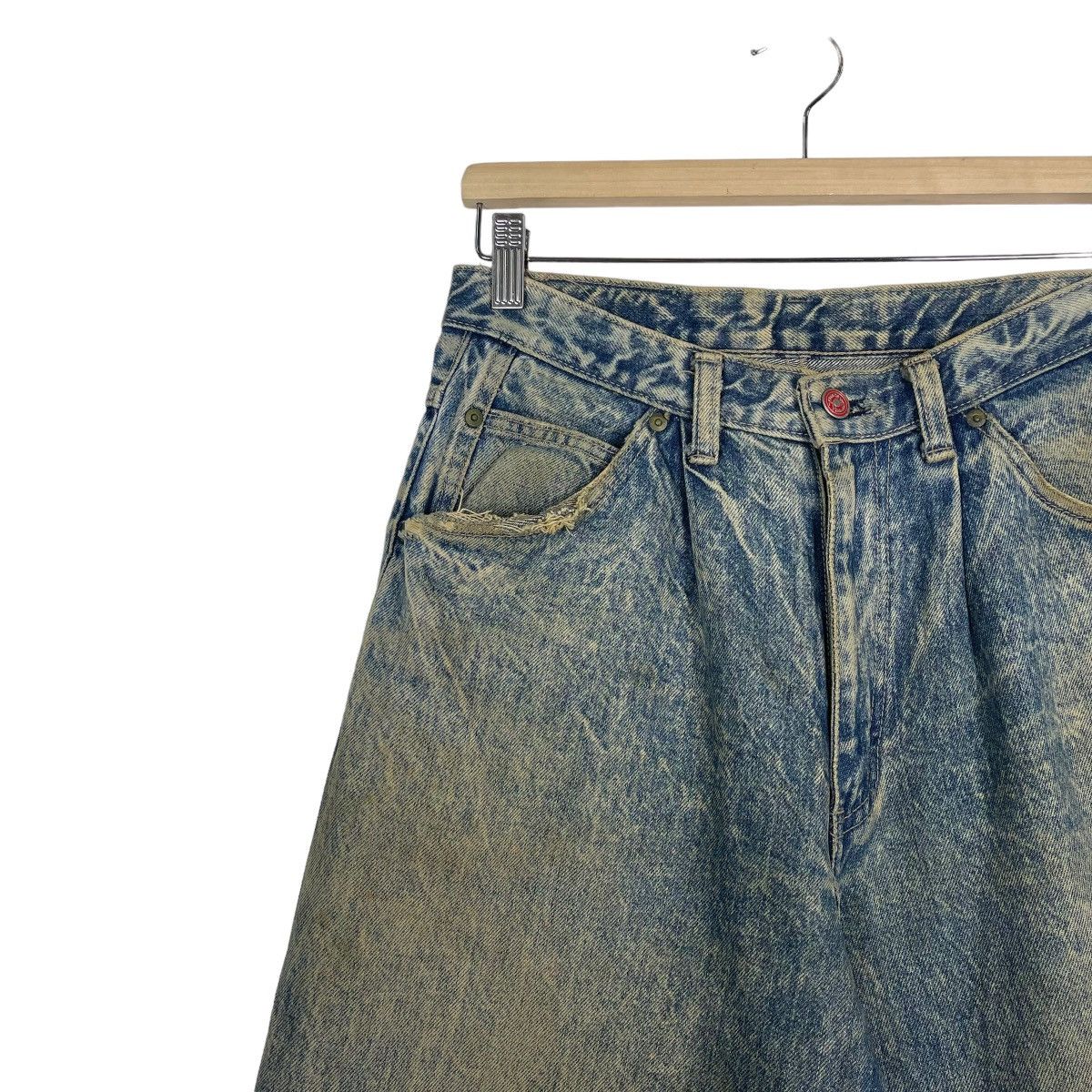 If Six Was Nine 21 City Boys Collection Flare Acid Wash Rusty Jeans Size US 30 / EU 46 - 4 Thumbnail
