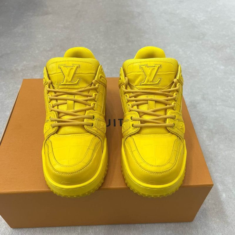 Louis Vuitton Louis Vuitton Trainer Maxi Leather Sneakers -2508 Size US 5.5 / EU 38 - 2 Thumbnail