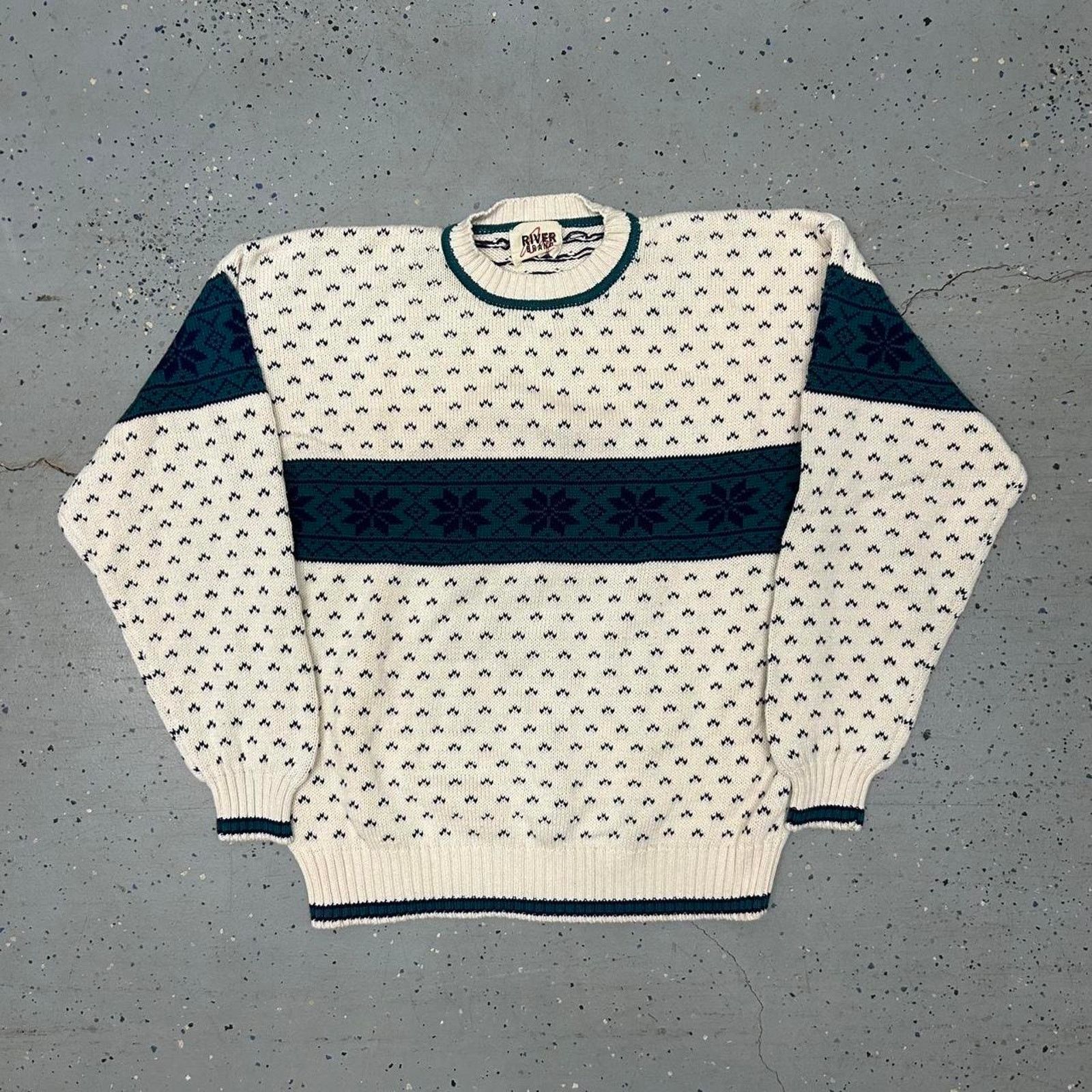 Other VTG River Brand sweater with unique pattern Size L / US 10 / IT 46 - 1 Thumbnail