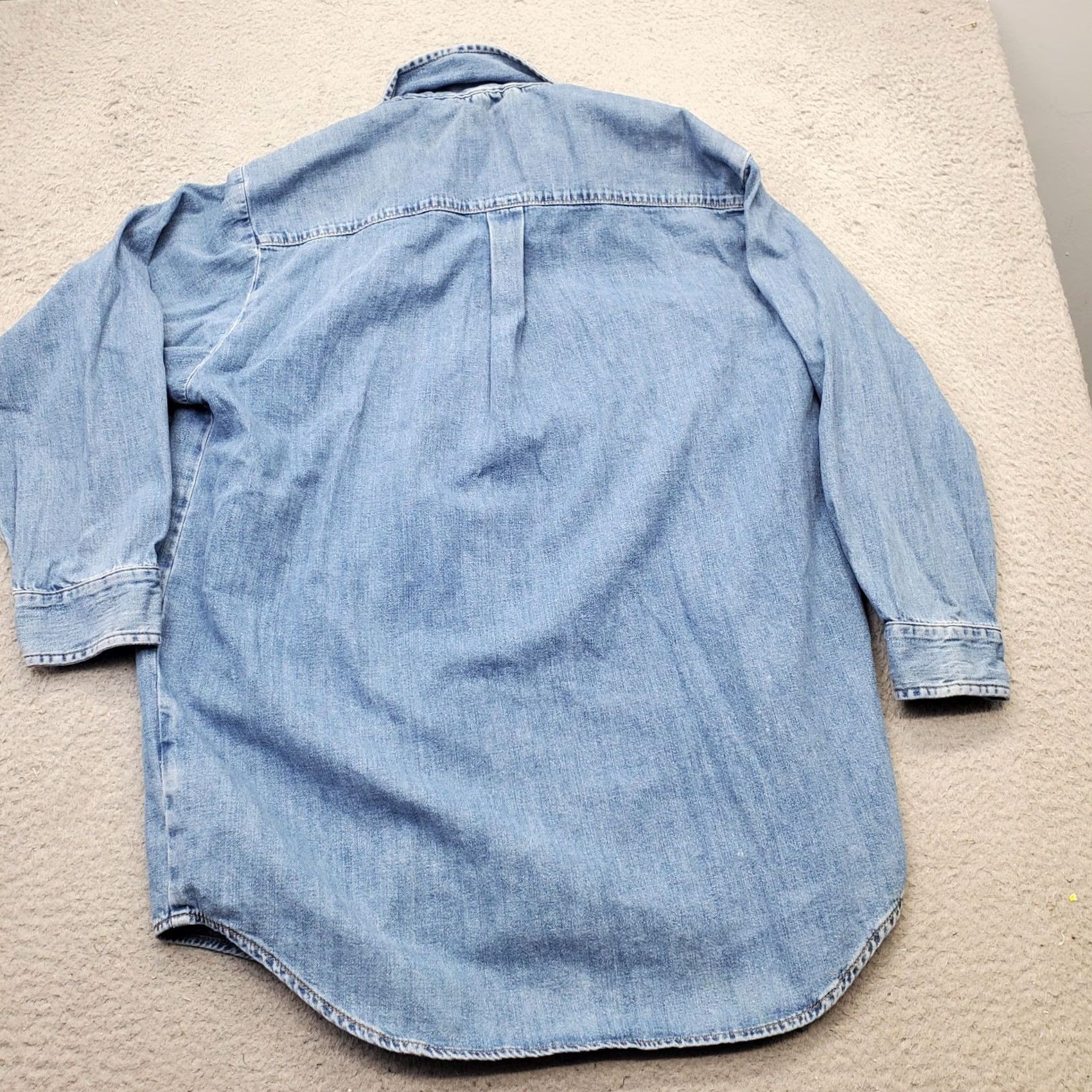 Zara Zara Casual Shirt Mens XS Blue Denim Relaxed Fit Long-Sleeve Collared Button Up Size US XS / EU 42 / 0 - 2 Thumbnail