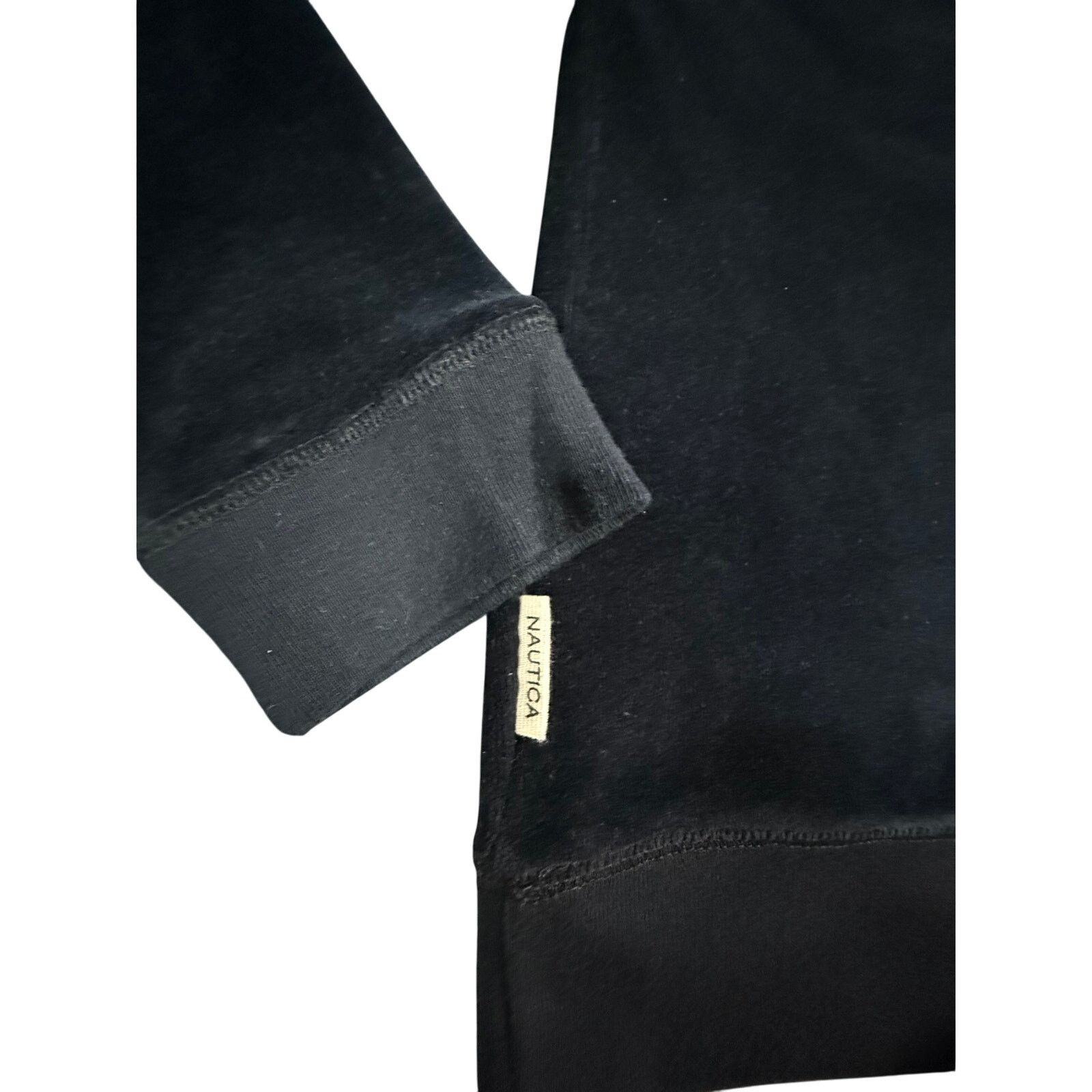 Nautica Vintage Y2K Nautica Sleepwear Black Velour Long Sleeve Top Size M / US 6-8 / IT 42-44 - 4 Thumbnail