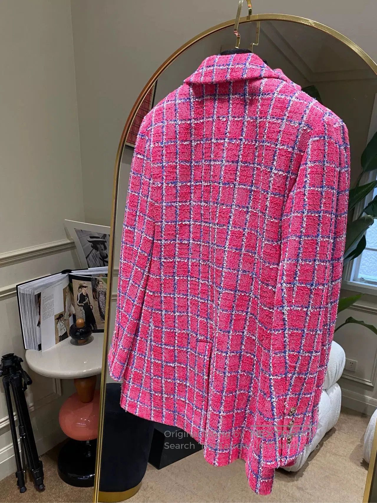 Chanel Chanel Pink Plaid Blazer Coat FR34. Size US XS / EU 42 / 0 - 2 Thumbnail