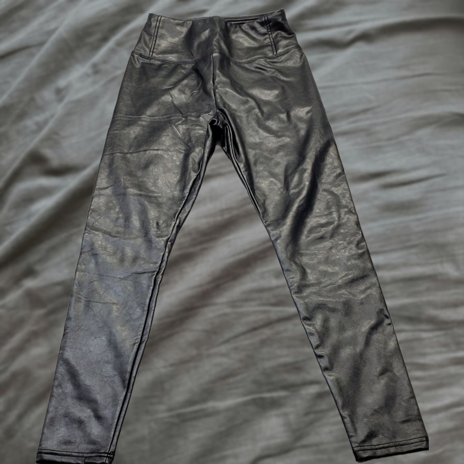 Vintage BP. Nordstrom Faux Leather Leggings Womens M Black High Waisted Jegging Size 32" / US 10 / IT 46 - 1 Thumbnail