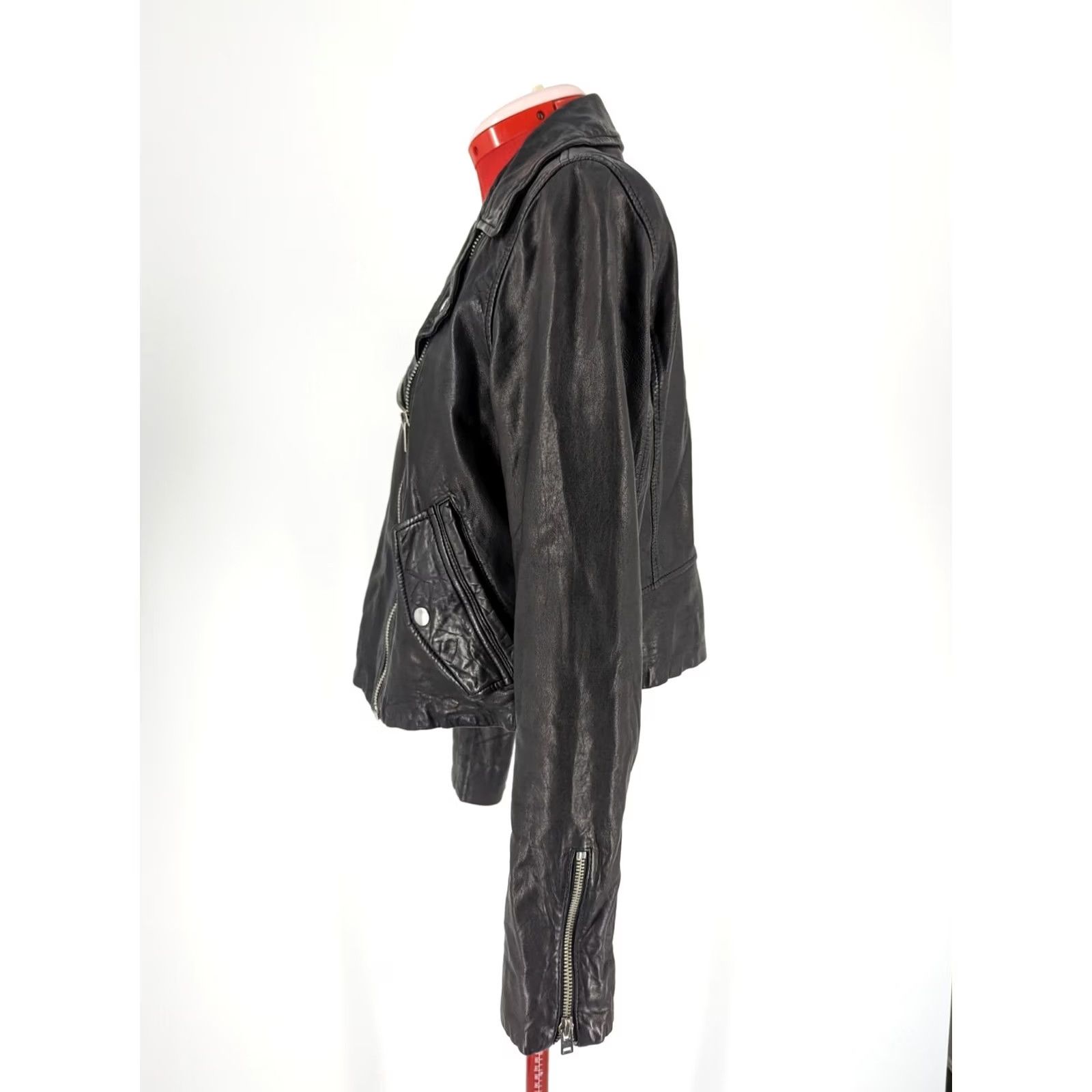 J.Crew J.CREW Motorcycle Jacket Leather Black Punk FW 2018 Runway M Women Mens? Size M / US 6-8 / IT 42-44 - 3 Thumbnail