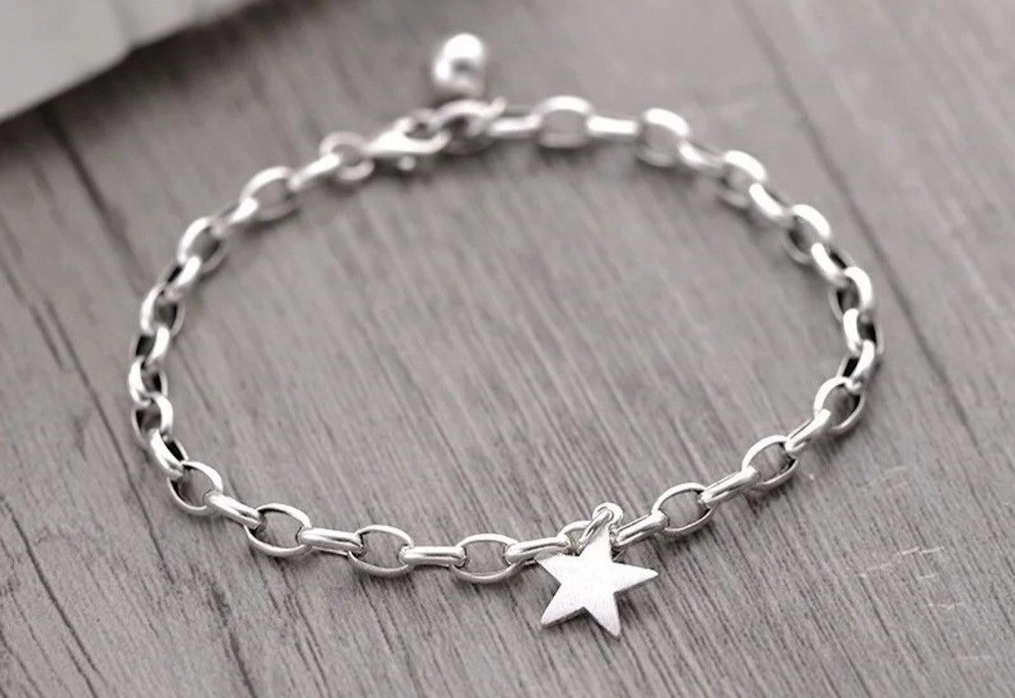 Jewelry Stainless Steel Star Chain Bracelet Size ONE SIZE - 1 Thumbnail
