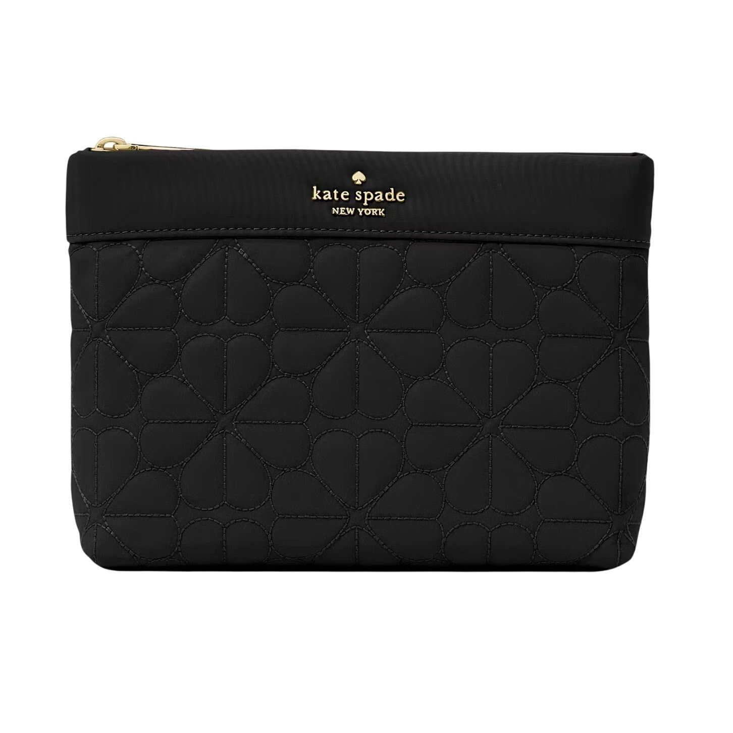Kate Spade Kate Spade Spade Flower Quilted Cosmetic Pouch Black Size ONE SIZE - 4 Thumbnail