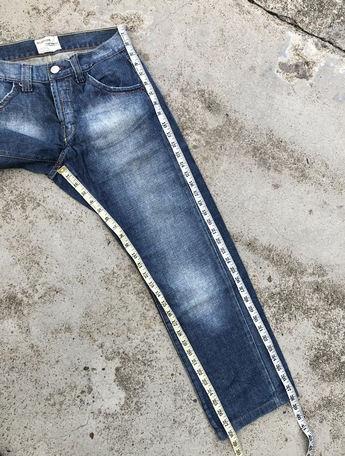 Energie WIDE LEG⚡️⚡️VINTAGE ENERGIE WASHED BLUE JEANS Size US 31 - 10 Thumbnail
