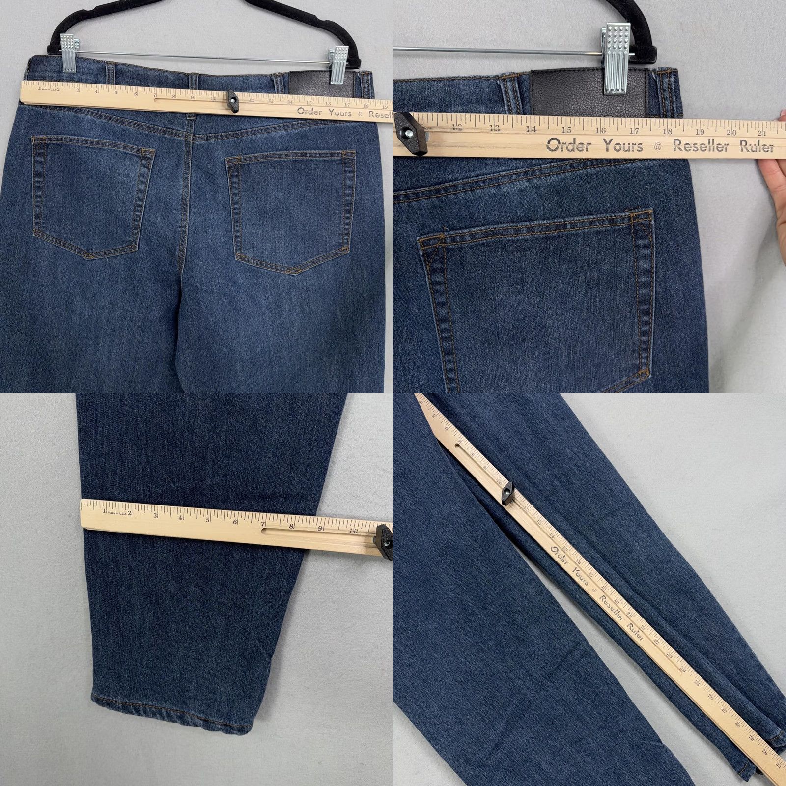 Eddie Bauer Eddie Bauer Jeans Mens 36x32 Blue Medium Wash Flannel Lined Straight Fit Denim Jeans Size US 36 / EU 52 - 8 Thumbnail