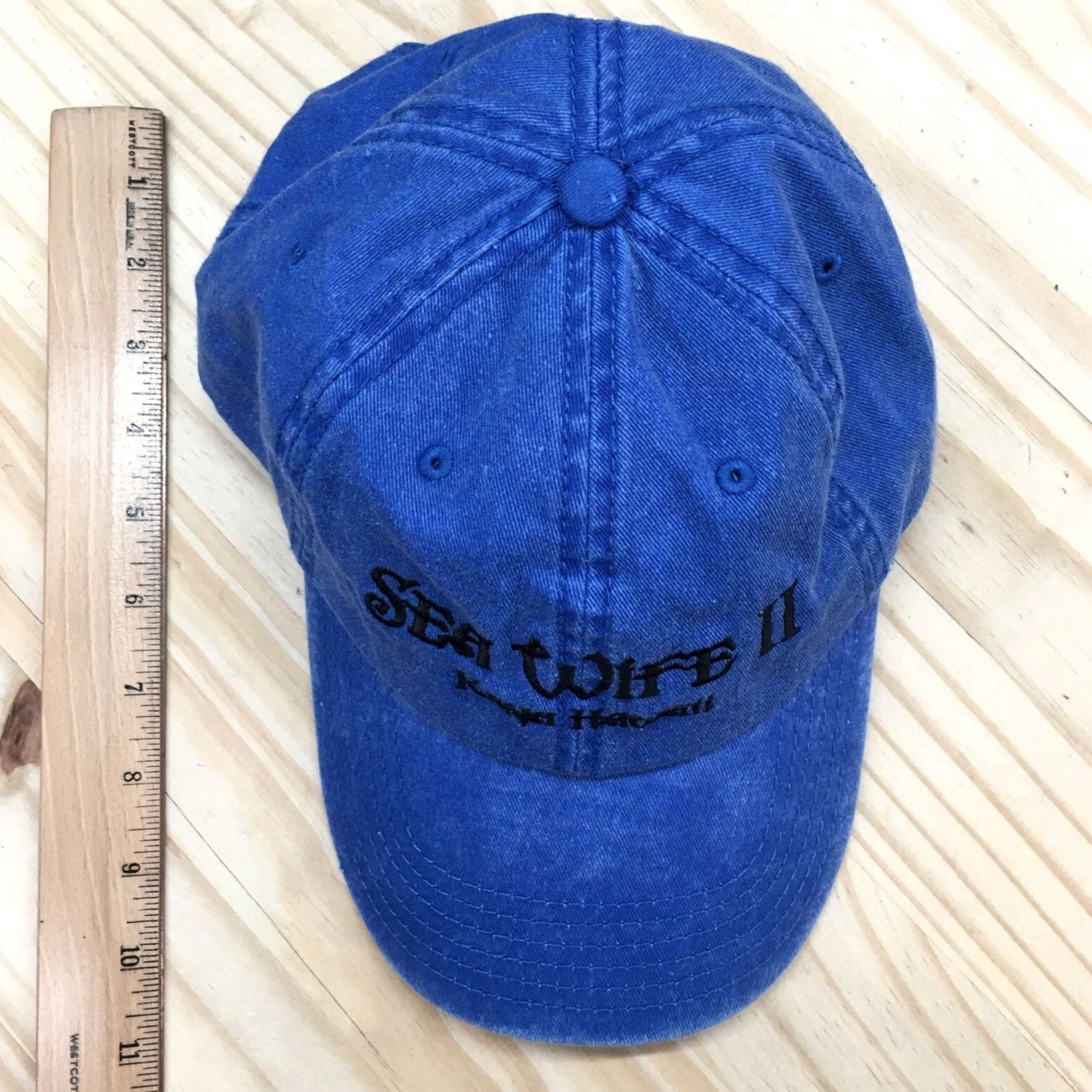 Vintage Otto Sea Wife II Kona Hawaii Baseball Cap Hat Mens One Size Blue Adjustable OTTO Size ONE SIZE - 3 Thumbnail