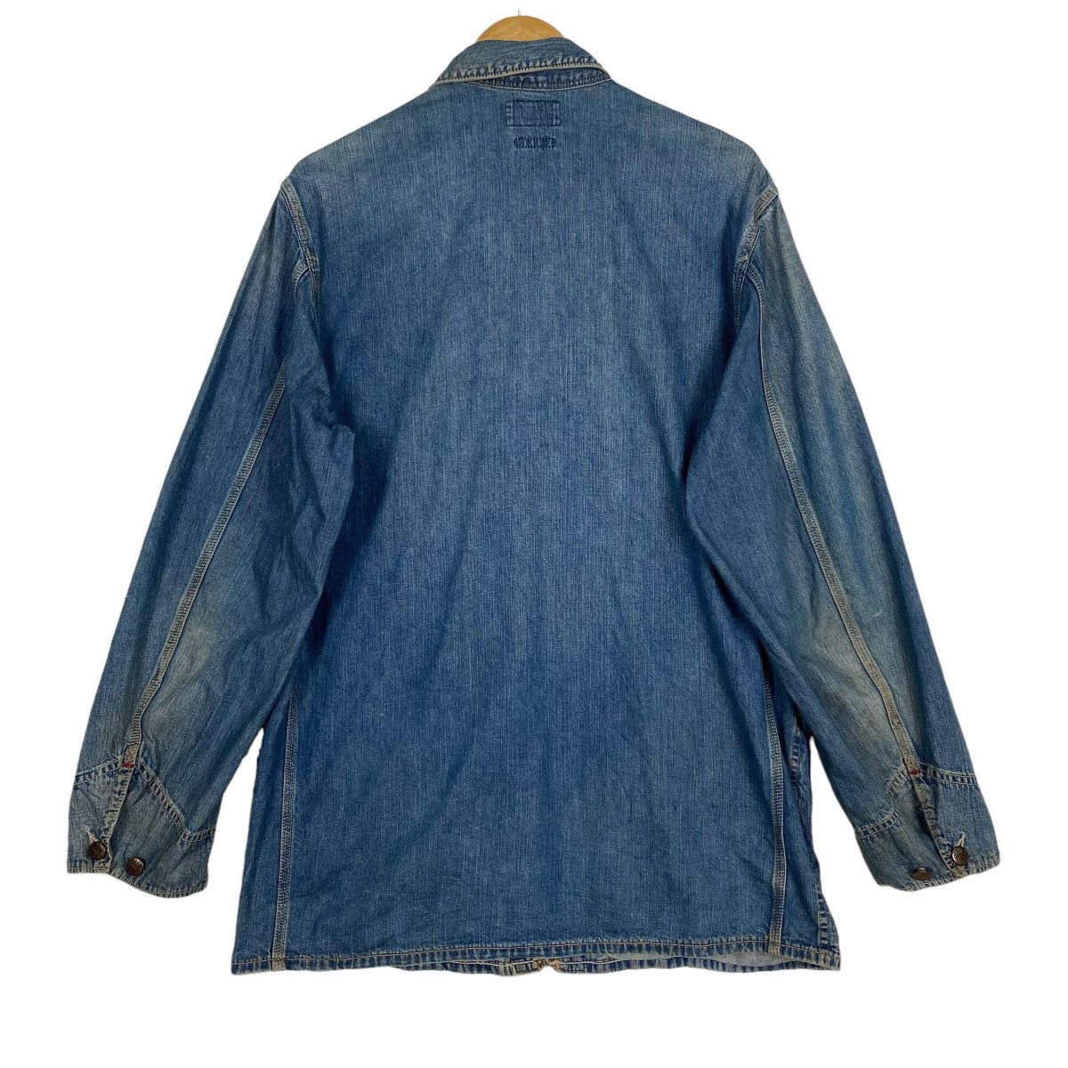 Blue Blue Japan Vintage BLUE BLUE ARIGATO Denim Chore Jacket Size US M / EU 48-50 / 2 - 19 Thumbnail