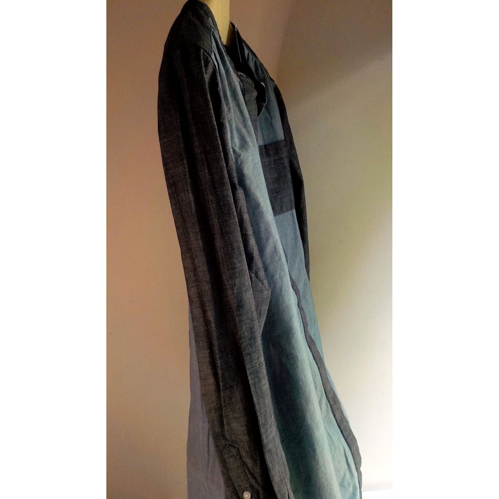 Lands' End LANDS' END Womens 2 Tone Denim Shirt Dress Tunic Blues Cotton SZ L/T 14-16 NWOT Shirt Dress Womens Size L / US 10 / IT 46 - 3 Thumbnail