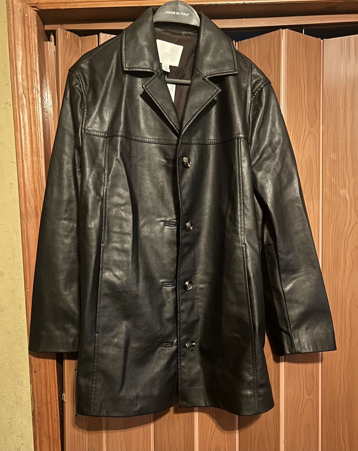 H&M H&M Black Coated Button Coat Size M / US 6-8 / IT 42-44 - 8 Thumbnail