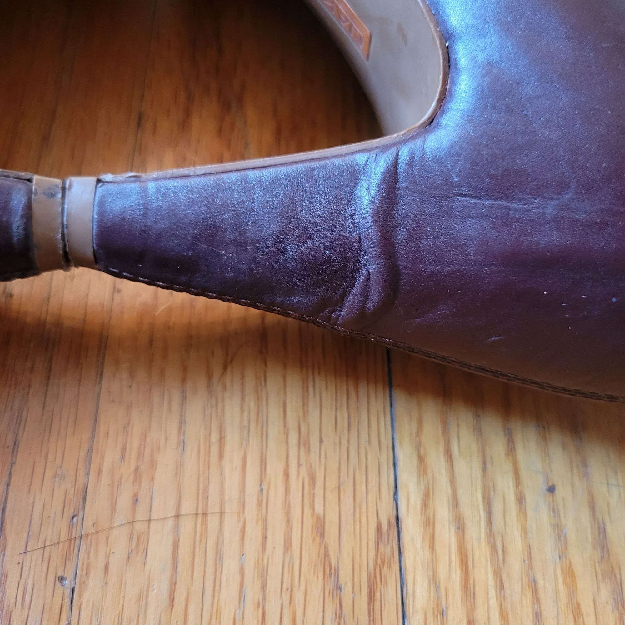 Vintage Naked Feet Handmade Brown Leather Pumps Heels 10M CONTEMPORA Size US 10 / IT 40 - 6 Thumbnail