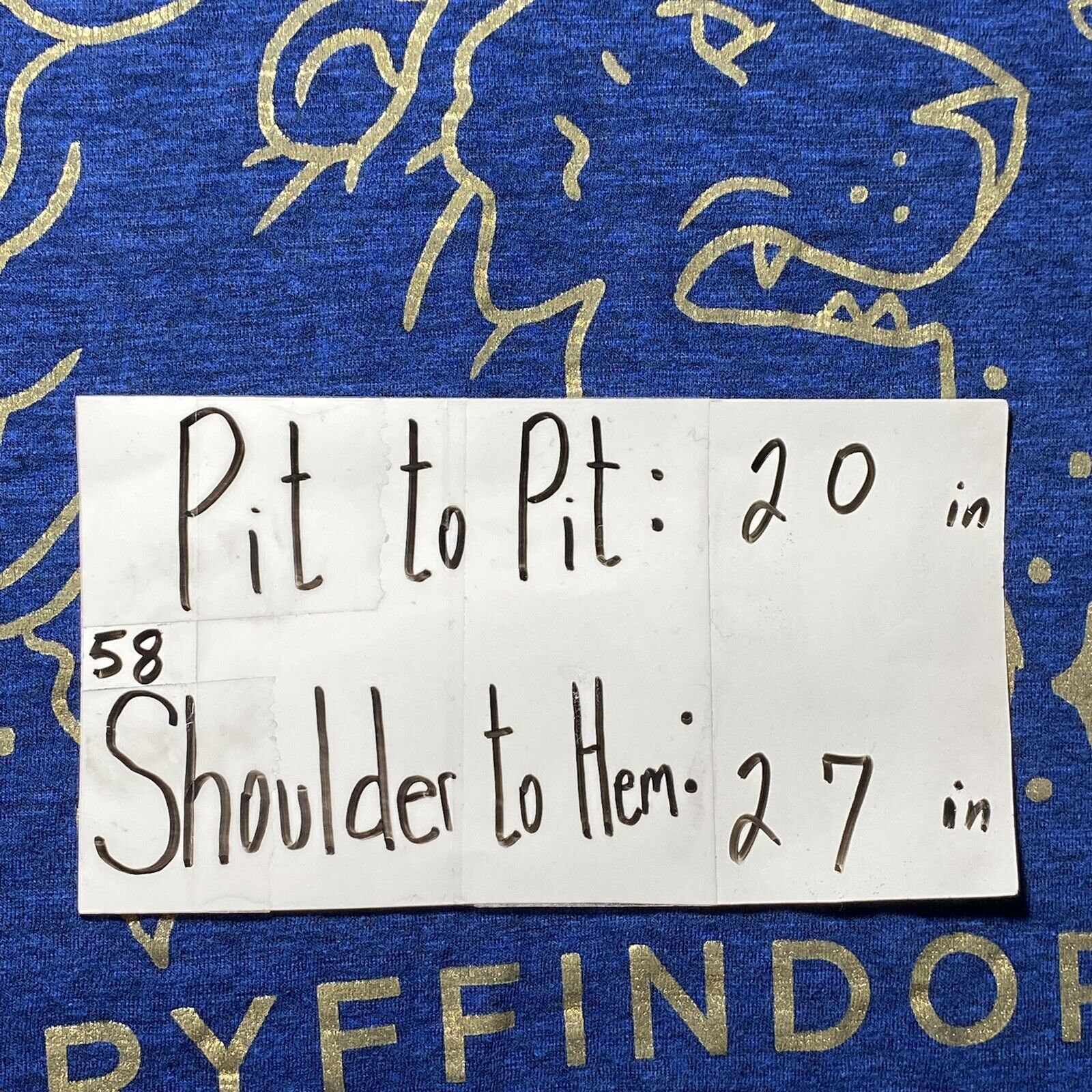 Warner Bros Harry Potter Witchcraft Wizardry Blue Graphic Tee Gryffindor Size US M / EU 48-50 / 2 - 9 Thumbnail