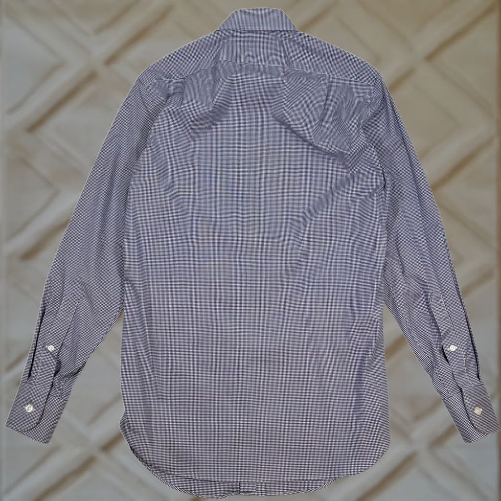 J.Crew J. Crew Ludlow Slim Fit Gingham Dress Shirt Men 14.5 32 Navy White Size 40R - 1 Thumbnail