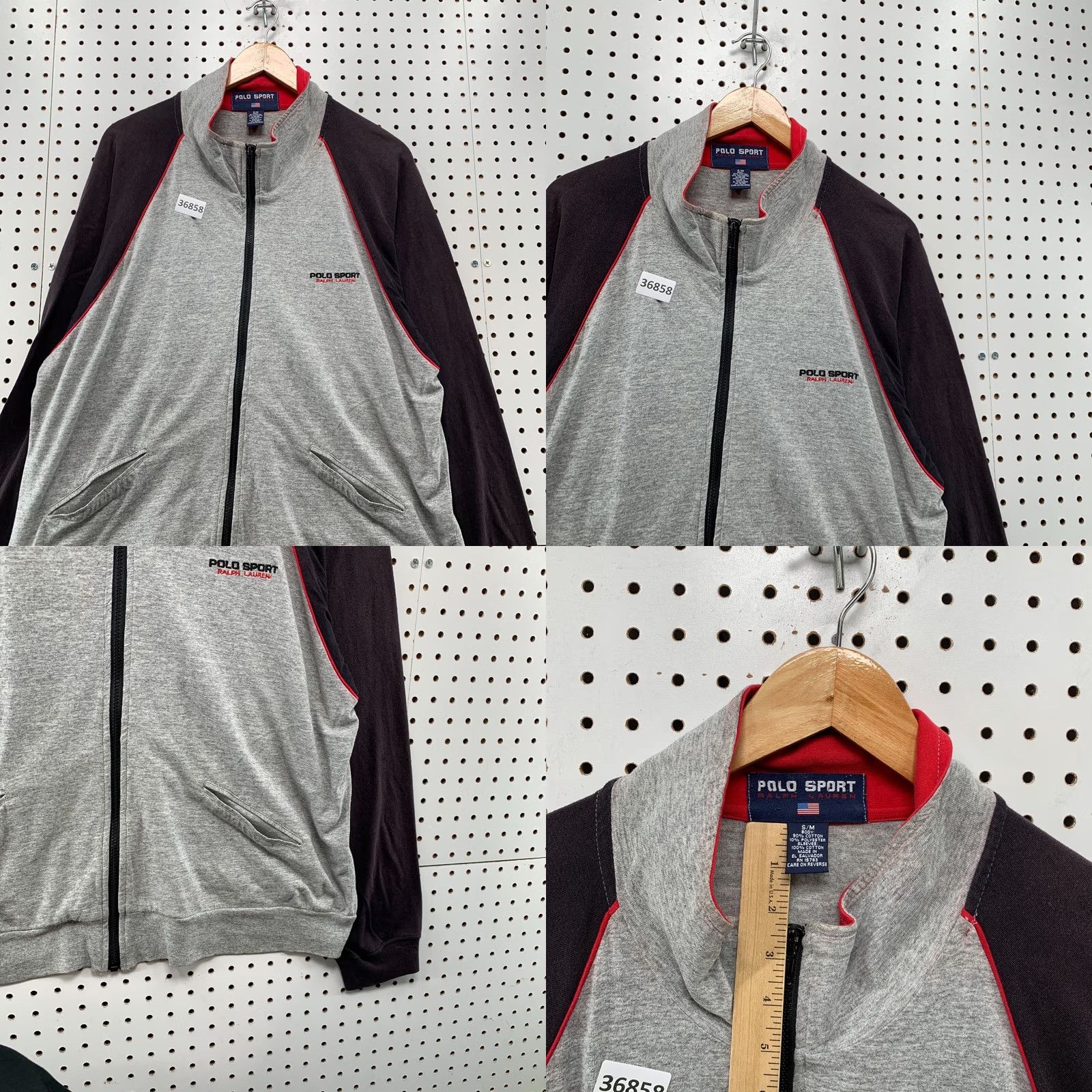Vintage VINTAGE Polo Sport Jacket Mens M Gray Faded Zip Size US M / EU 48-50 / 2 - 8 Thumbnail
