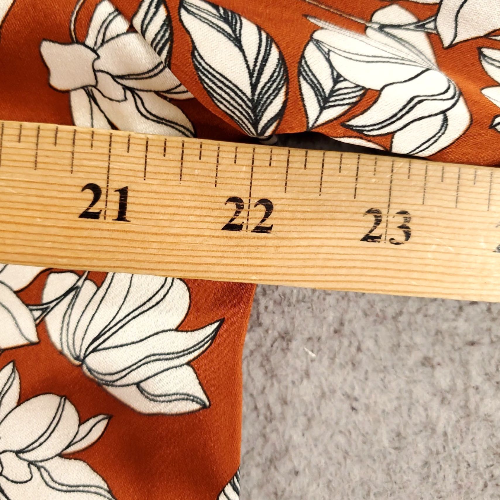 La Ligne La Ligne Top Womens Large Brown Floral Button Up Front Shirt Size L / US 10 / IT 46 - 5 Thumbnail