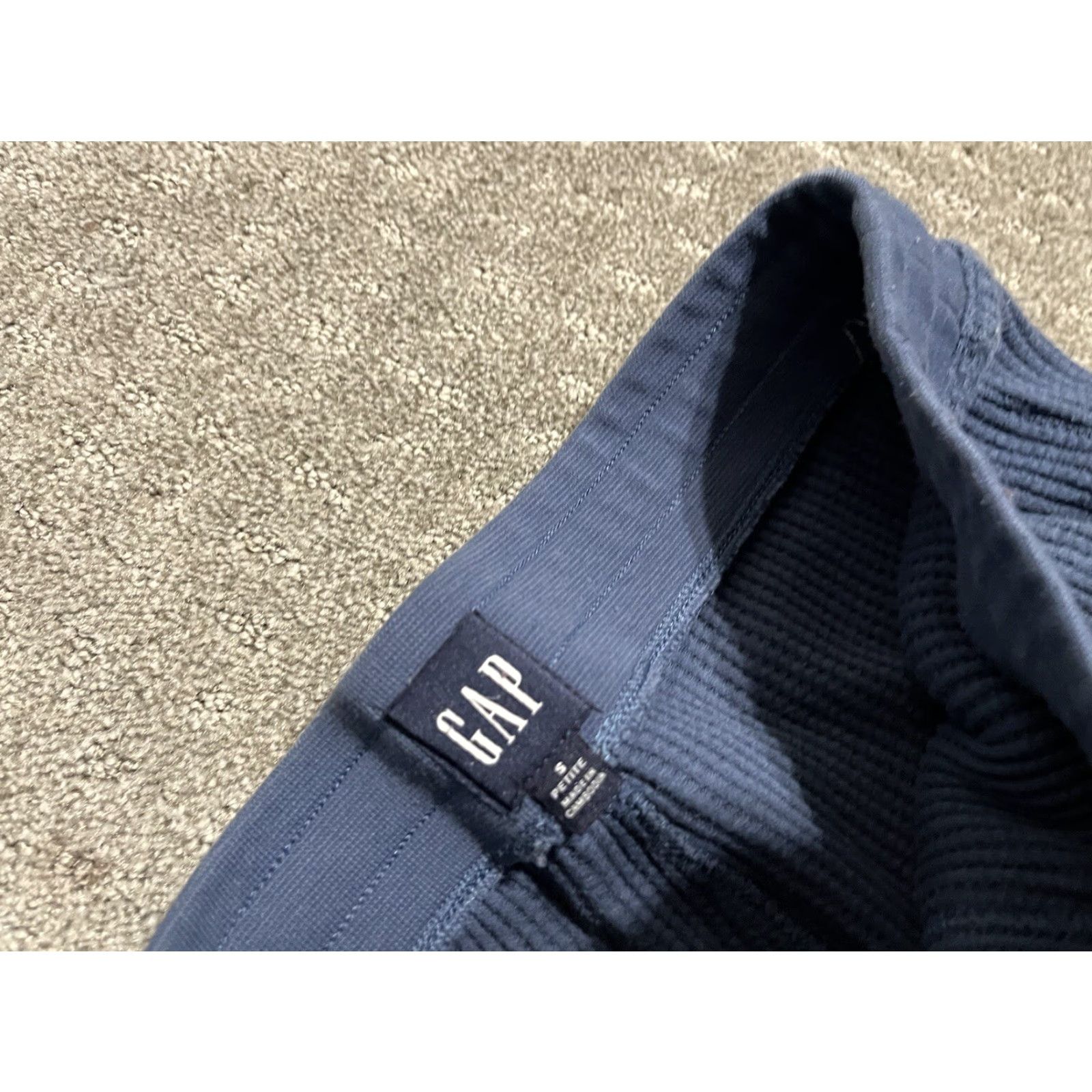 Gap VINTAGE Gap Womens Petite Joggers Sweatpants Activewear Small Pockets Blue Waffle Stretch Size 28" / US 6 / IT 42 - 5 Thumbnail