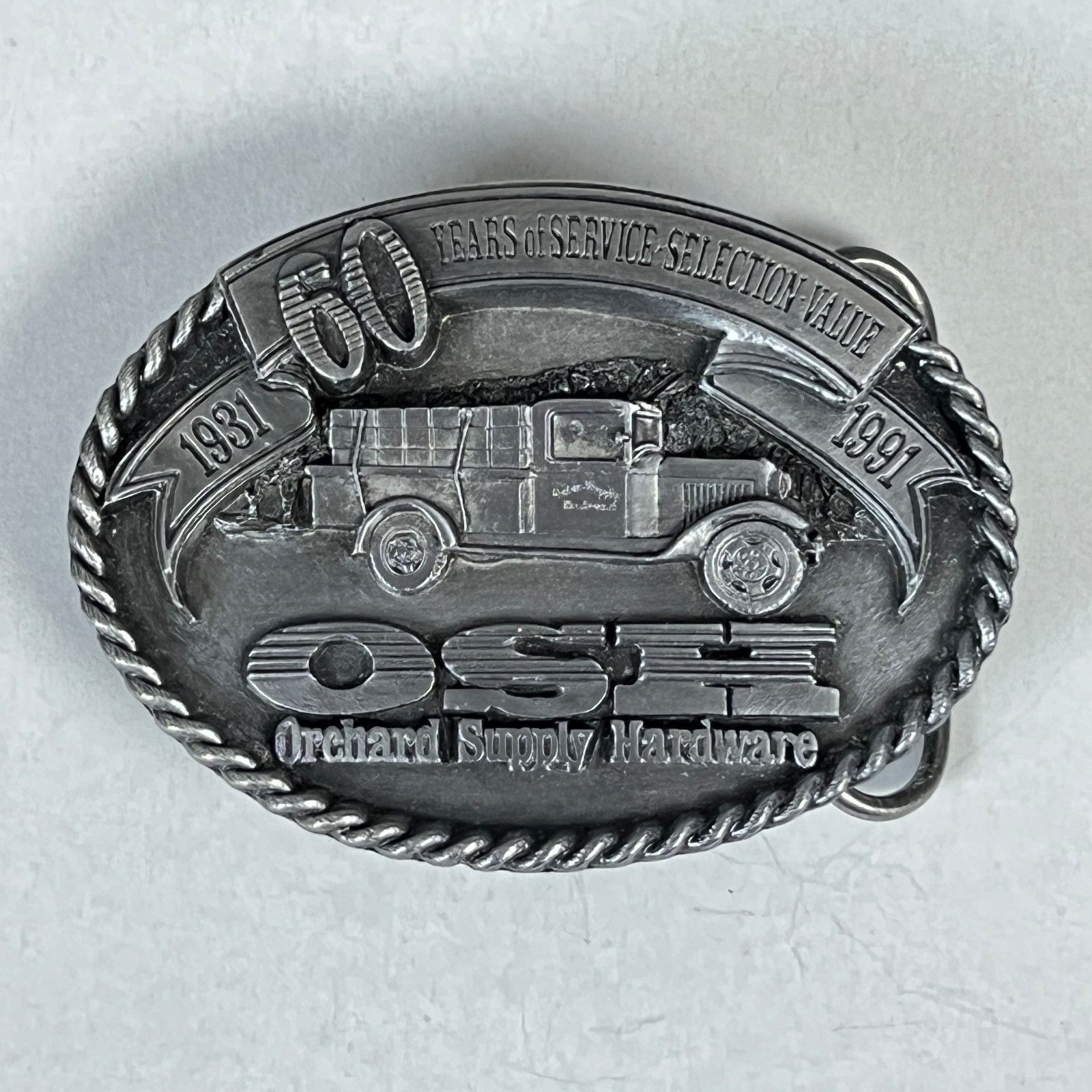 Other OSH 60 Years 1991 Vtg Belt Buckle Orchard Supply Hardware Lt Size ONE SIZE - 2 Thumbnail