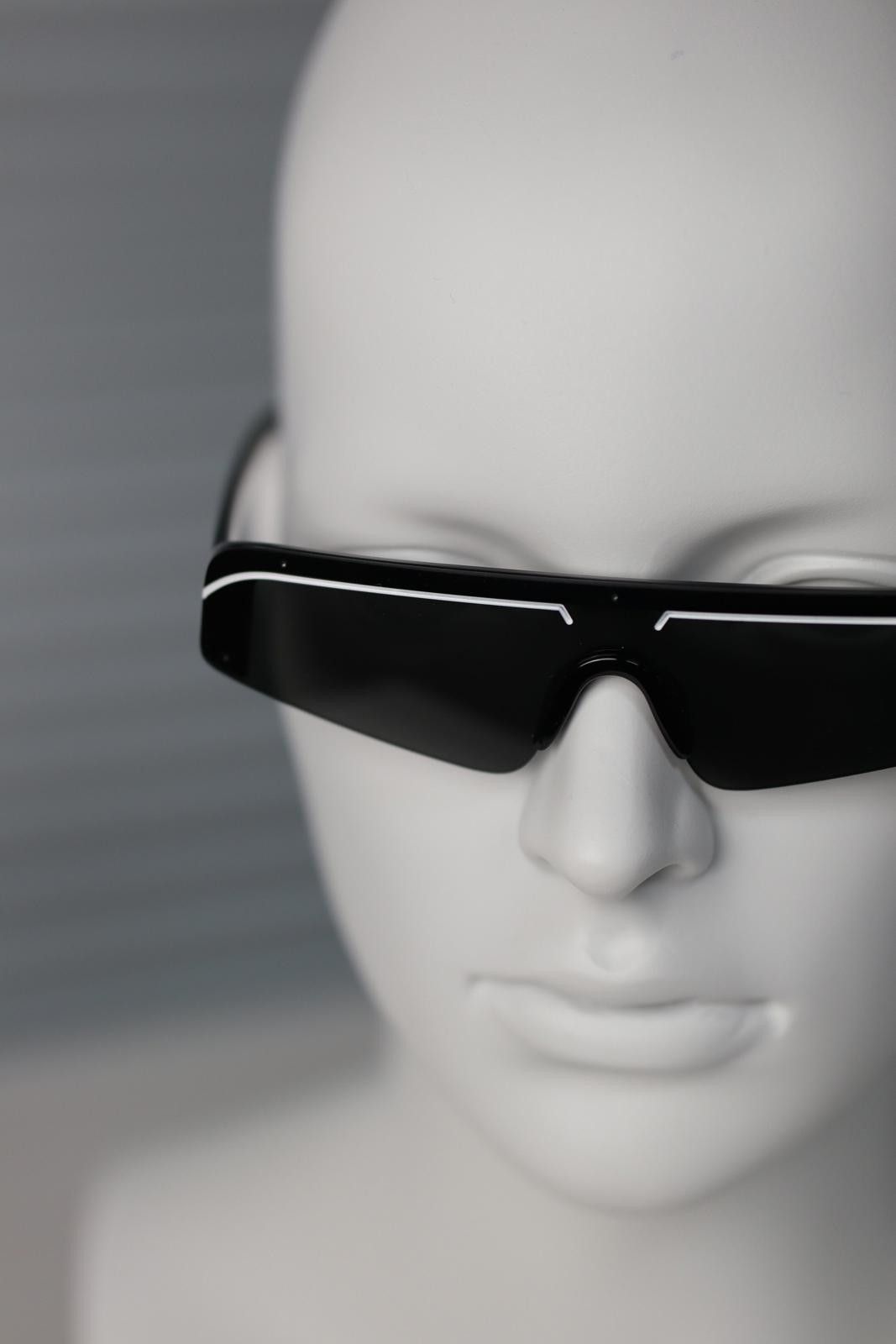 Other Vtg Y2k Avant Garde Futuristic Sunglasses Black Unisex OS Size ONE SIZE - 7 Thumbnail