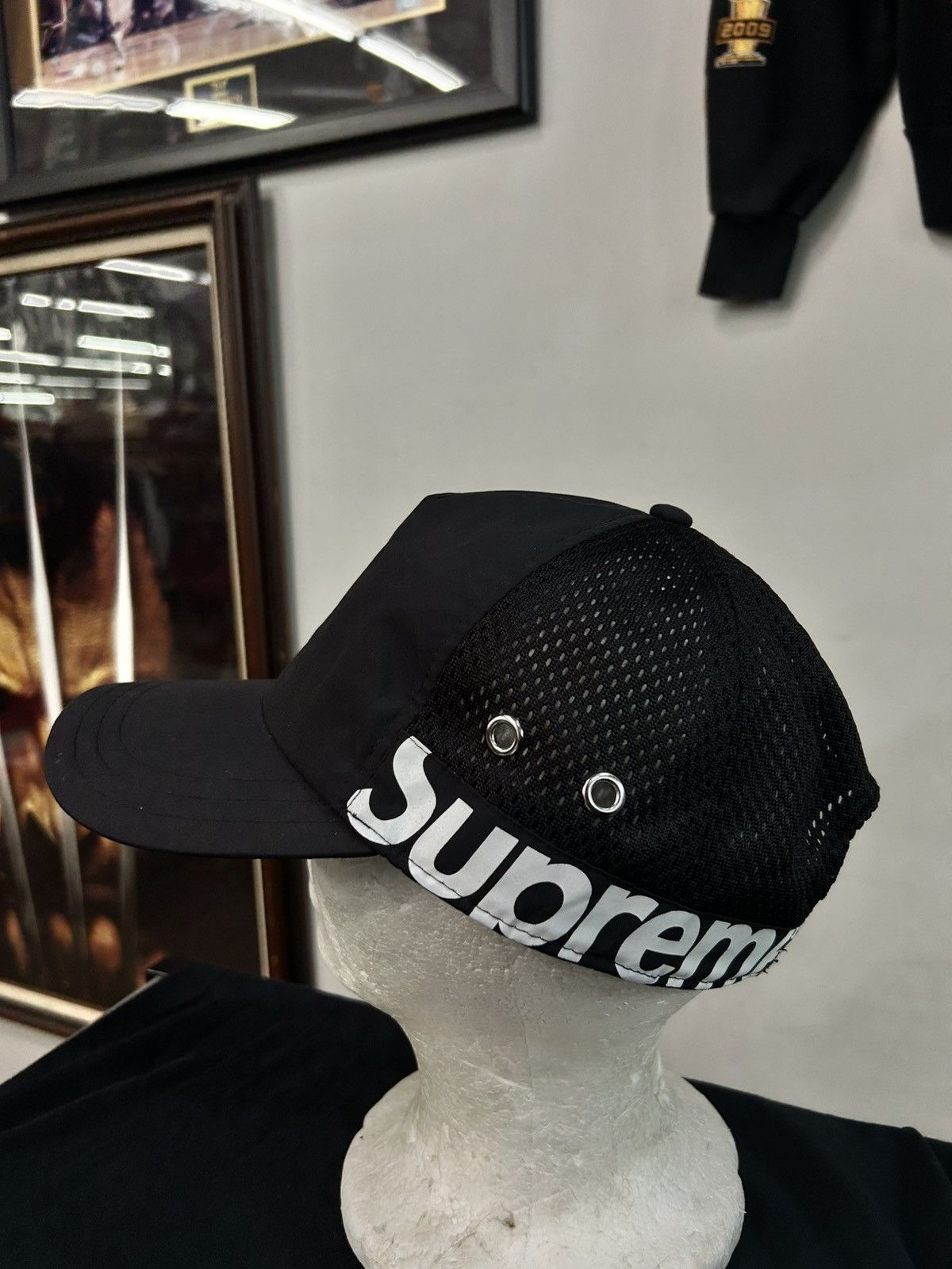 Supreme Supreme Side Logo 5-Panel Black Cap / Hat (SS22) Size ONE SIZE - 3 Thumbnail