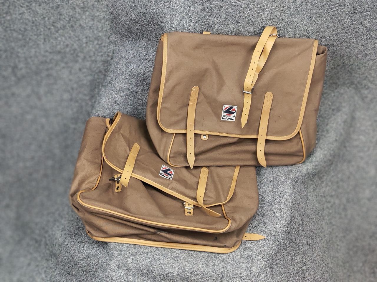 Vintage Vintage 60's Lafuma Two Bicycle Bags in Beige Canvas Bag Size ONE SIZE - 19 Thumbnail