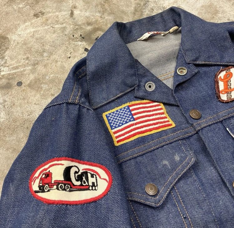 Levi's × Vintage 70’s Levi’s Trucker Jacket Lots Of Patches And Stitching Size US XS / EU 42 / 0 - 5 Thumbnail