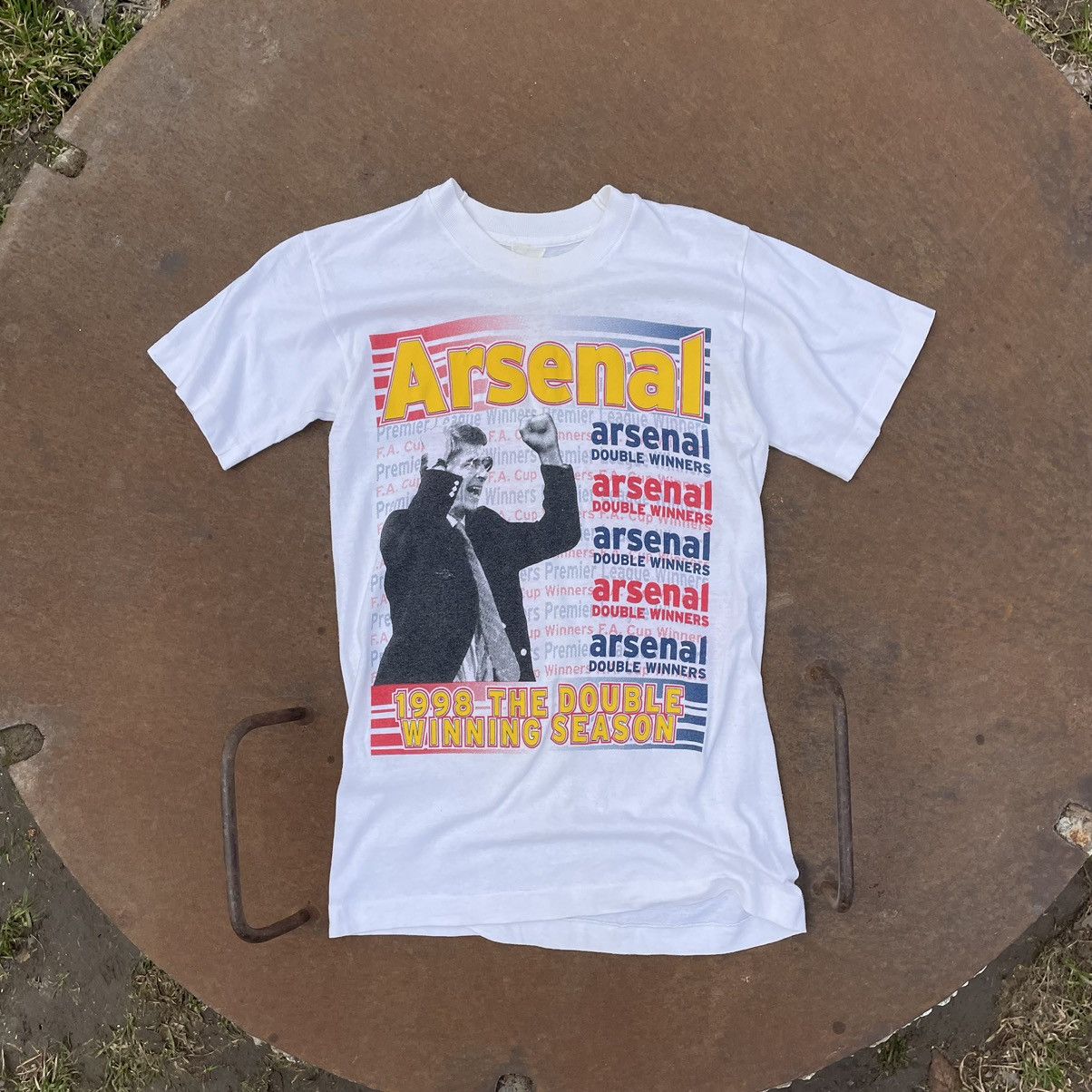 Vintage Vintage Arsenal T-shirts 90s Logo Double Winners 98 Y2K USA Size US S / EU 44-46 / 1 - 1 Thumbnail