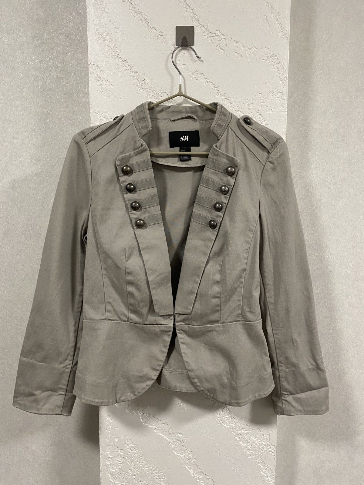 Hedi Slimane Napoleon Button Avantgarde Jacket Balmain Style Y2K LGB sz 6 Size M / US 6-8 / IT 42-44 - 1 Thumbnail