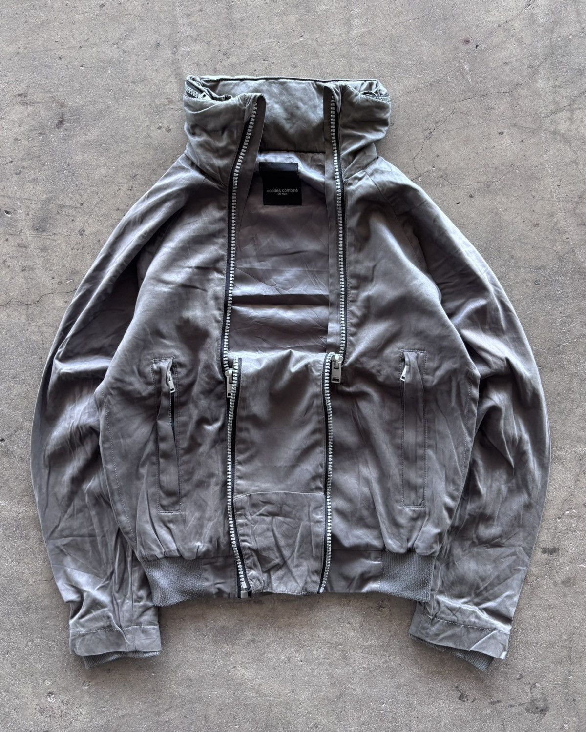 Codes Combine Codes Combine For Men Grey Assymetrical Jacket Size US M / EU 48-50 / 2 - 4 Thumbnail