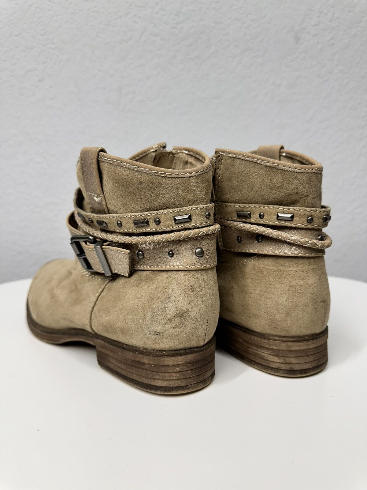 A.S.98 WOW😻 A.S.98 BEIGE LEATHER ANKLE WESTERN VINTAGE ISSEY MIYAKE Size US 9 / IT 39 - 7 Thumbnail