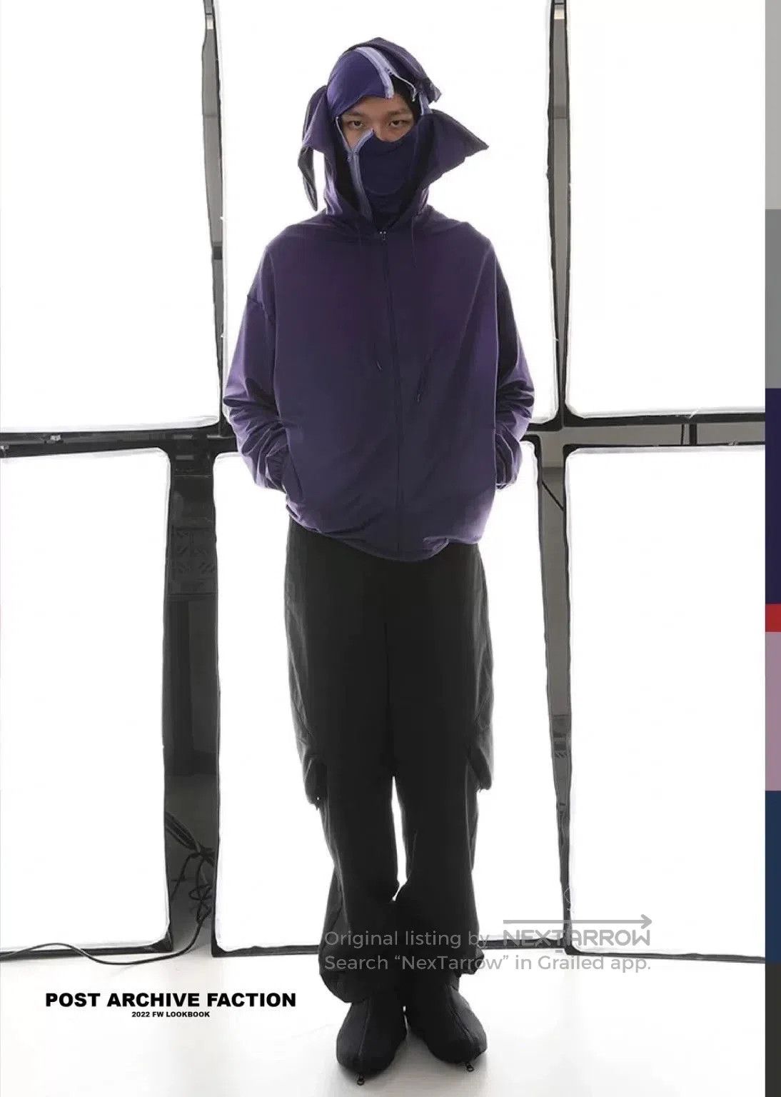 Japanese Brand POST ARCHIVE FACTION Hooded Zip Sweatshirt. Size US L / EU 52-54 / 3 - 1 Thumbnail