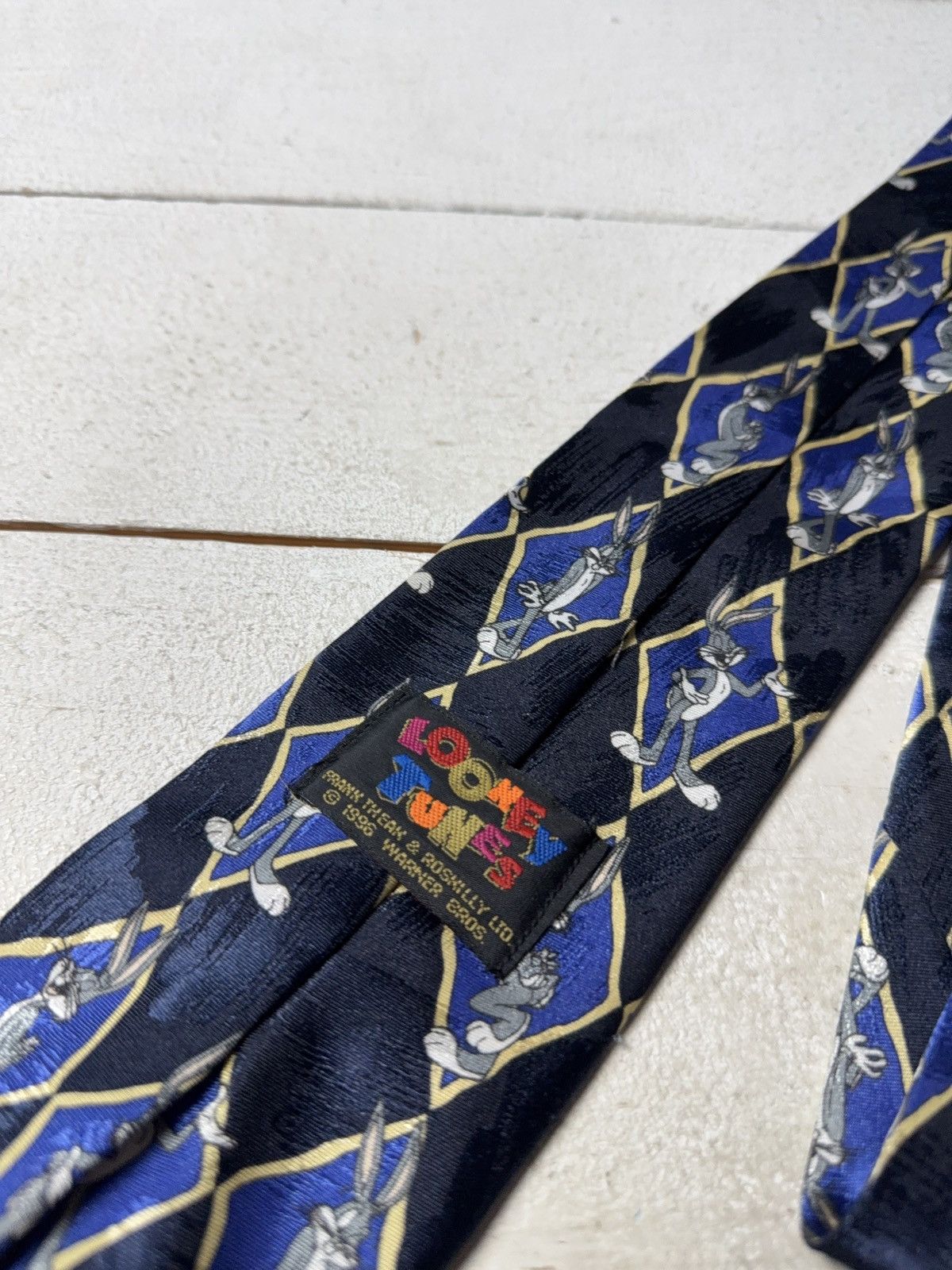 Warner Bros Retro Vintage 1996 USA Looney Tunes Bugs Bunny Novelty Tie Size ONE SIZE - 8 Thumbnail