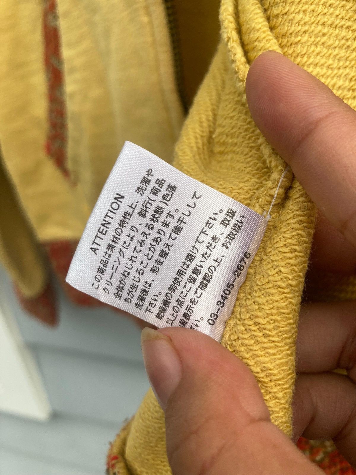 If Six Was Nine Exclusive Styled Japanese Brand Yellow Half Knit Hoodie Size US M / EU 48-50 / 2 - 3 Thumbnail