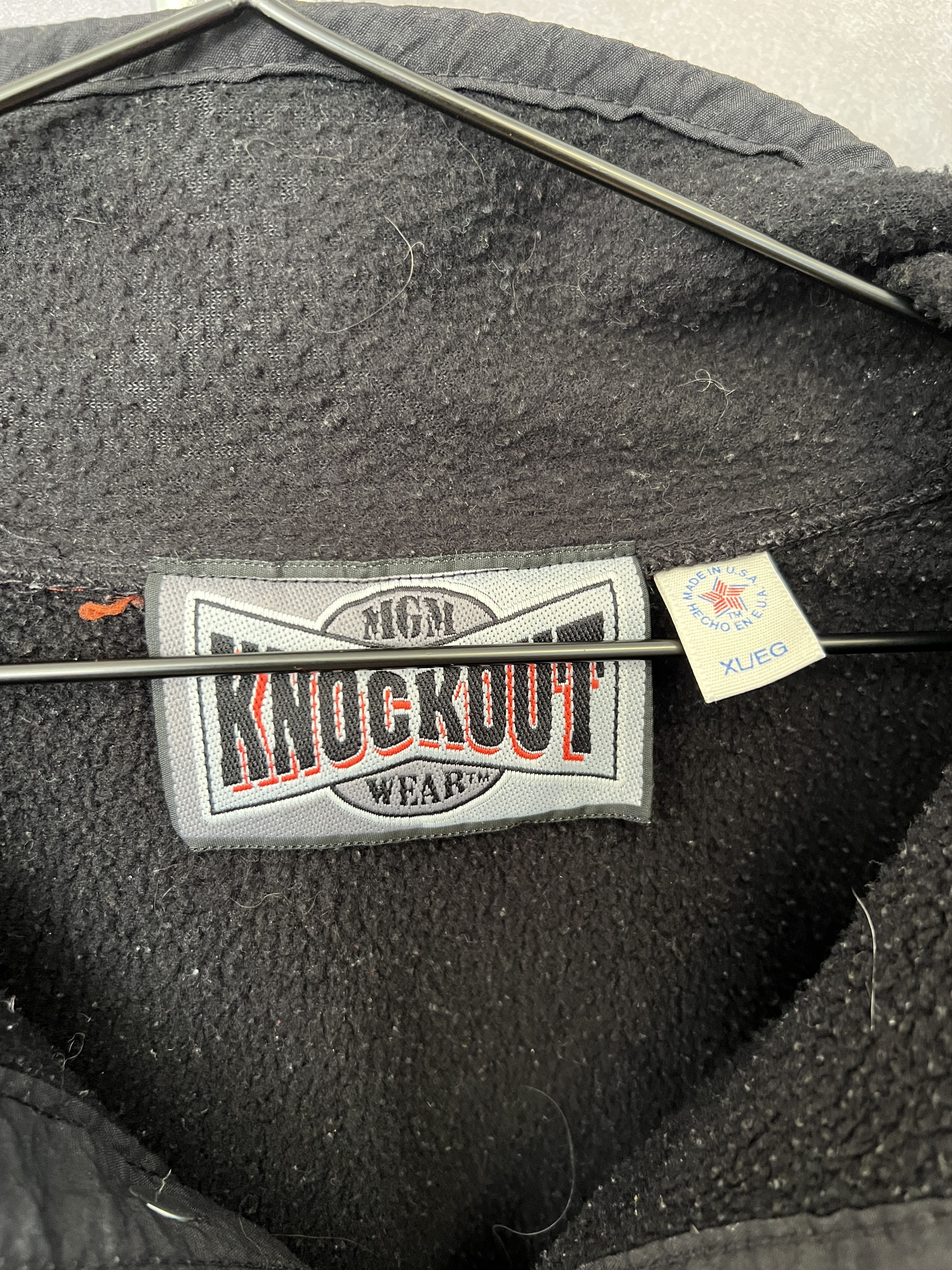 Vintage Knockout Tyson Holyfield Fleece Pullover 1996 Boxing Black Size US XL / EU 56 / 4 - 8 Thumbnail