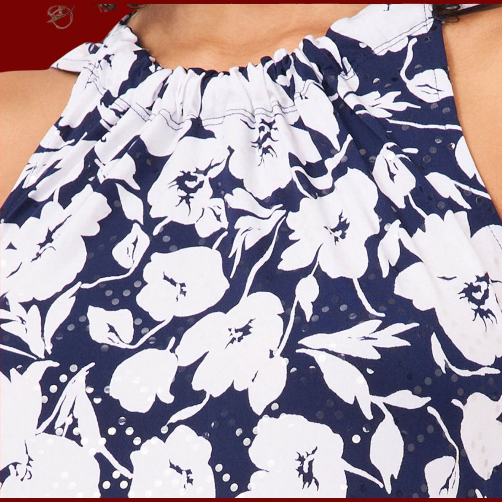 Other MSK - Women's Petite Floral Print Sleeveless Shirt Dress - N Size S / US 4 / IT 40 - 16 Thumbnail