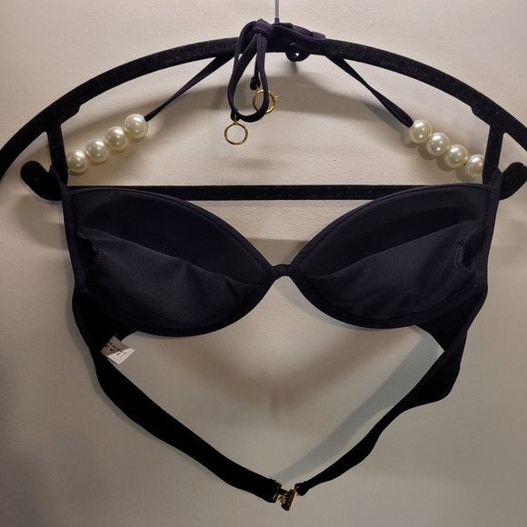 Moschino Moschino swim Black bikini pearl top size 34 medium Size ONE SIZE - 5 Thumbnail