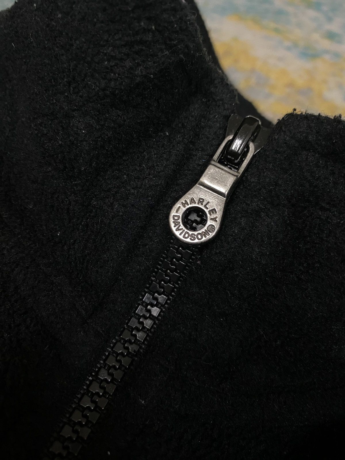 Harley Davidson × Vintage Vintage Harley Davidson 1/3 Zip Fleece Jacket Size US L / EU 52-54 / 3 - 5 Thumbnail
