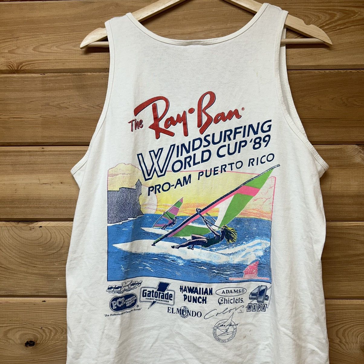 Vintage Vintage 1989 Ray Ban Sunglasses Windsurfing Tank Top Shirt Size US M / EU 48-50 / 2 - 2 Thumbnail