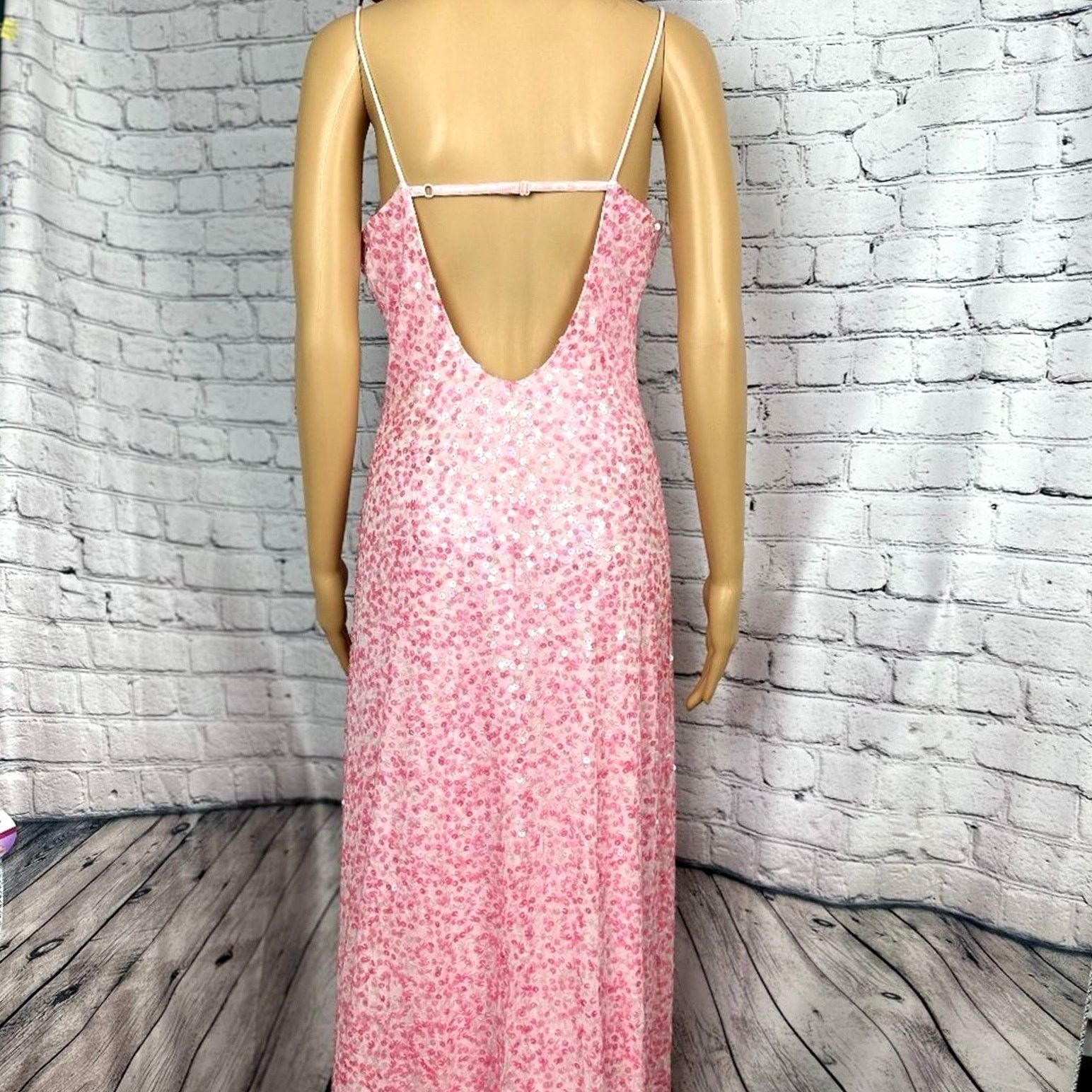 Other Marina by Marina Bresler Pink Sequined Gown - Size 12 Size XL / US 12-14 / IT 48-50 - 9 Thumbnail