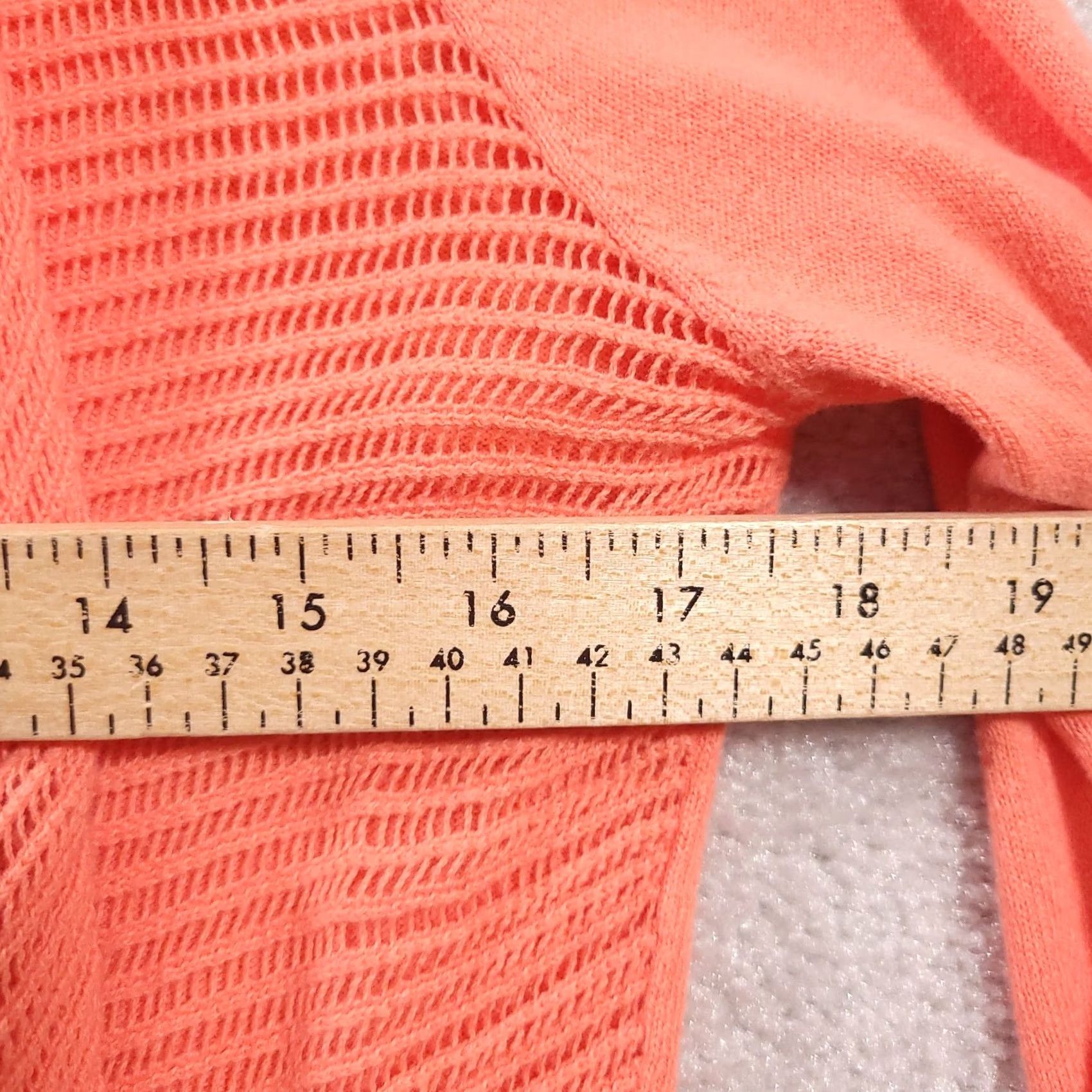 Vintage Sonoma Cardigan Sweater Women's Small Orange Open Front Open Knit L/S Size S / US 4 / IT 40 - 5 Thumbnail