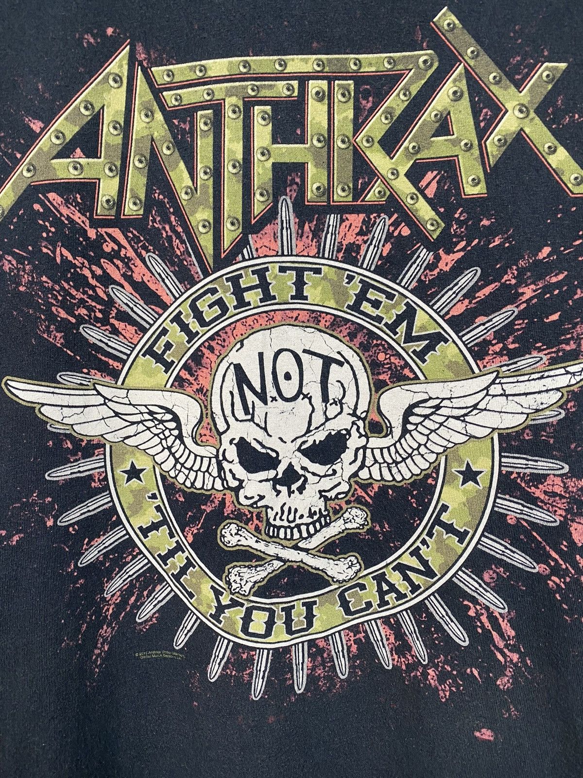 Band Tees Anthrax “fight em till you can’t” T-Shirt Men oversized L Size US XXL / EU 58 / 5 - 7 Thumbnail