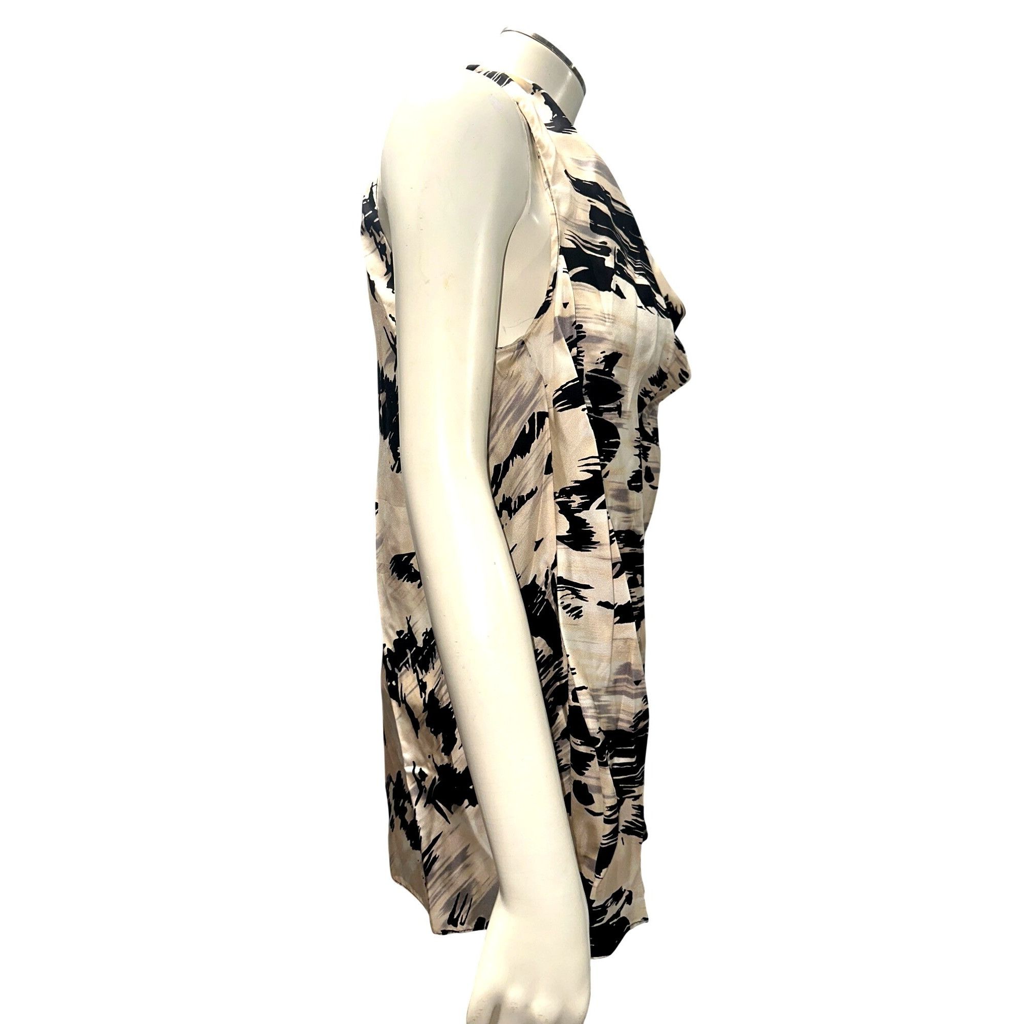 Cynthia Rowley Cynthia Rowley XL Black White Abstract Print Silk Sleeveless Size XL / US 12-14 / IT 48-50 - 5 Thumbnail