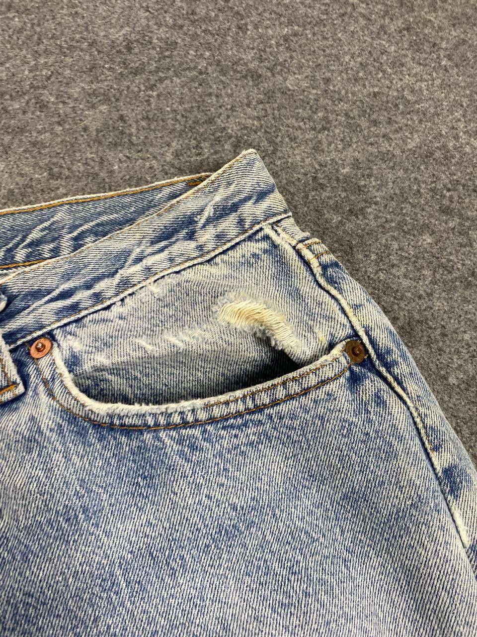 Levi's vintage 80s levis 501 distressed denim nice design Size US 34 / EU 50 - 13 Thumbnail