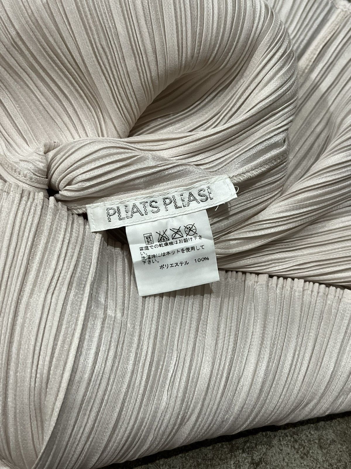 Issey Miyake × Japanese Brand × Pleats Please Issey Miyake Issey Miyake Pleats Please Womens Pink Short Sleeve Top Size L / US 10 / IT 46 - 5 Thumbnail