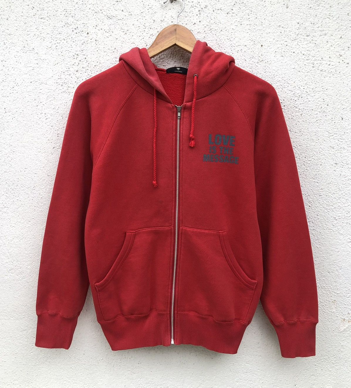 Super Lovers Super Lovers "Love Is The Message" Zip Up Hooded Sweatshirt Size US S / EU 44-46 / 1 - 3 Thumbnail