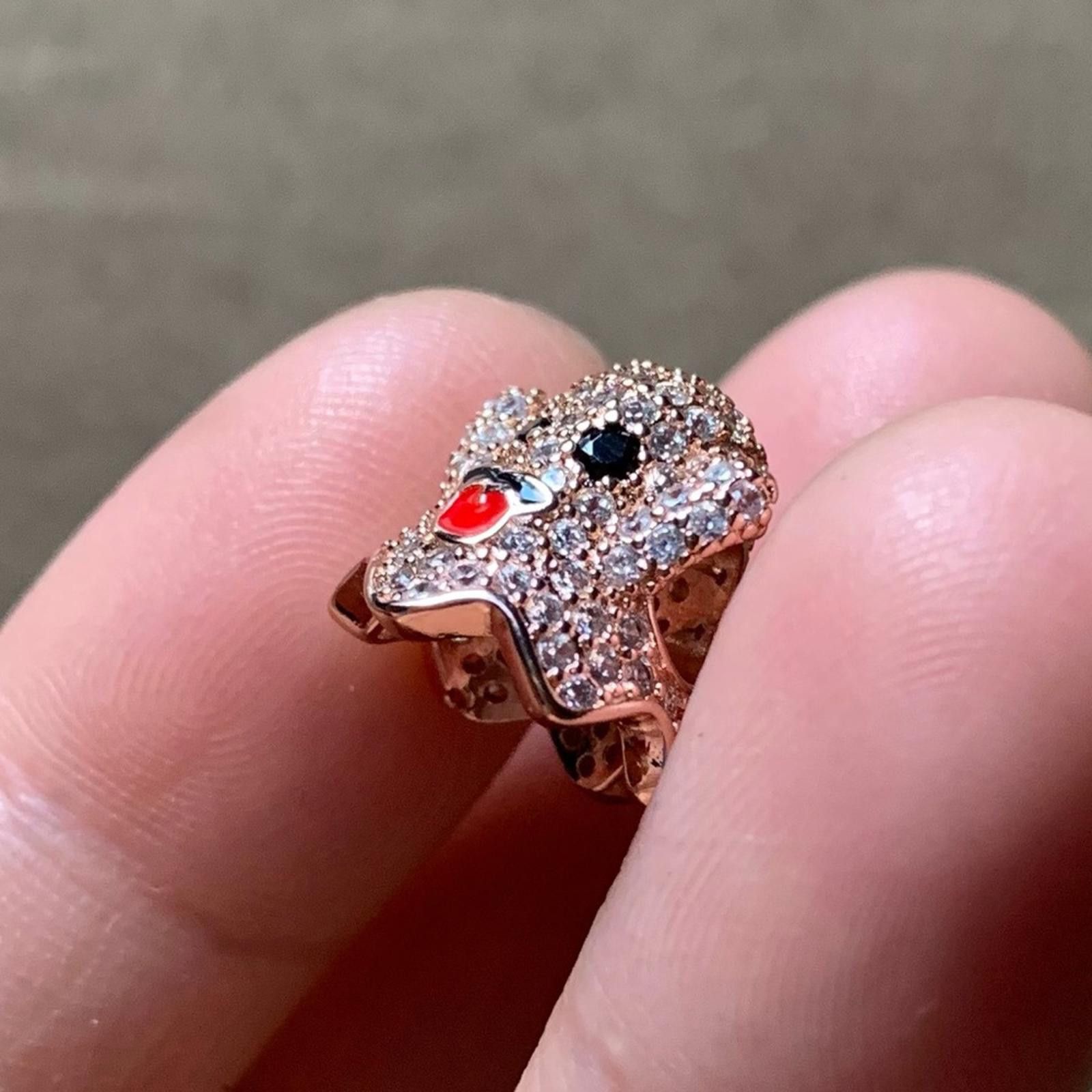 Other NWOT Crystal Rose Gold Ghost Charm Sterling Silver 925 Size ONE SIZE - 6 Thumbnail