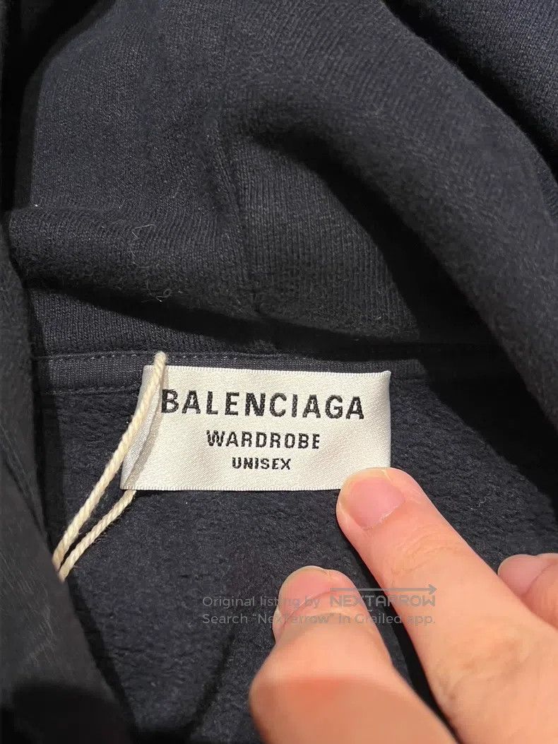 Balenciaga Balenciaga Chest embroidery drawstring hood fleece long sl Size US XS / EU 42 / 0 - 4 Thumbnail